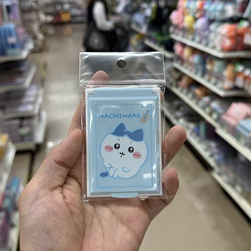 日本采购正版chiikawa便携式镜子翻盖镜美妆镜吉伊卡哇乌萨奇 - 图0