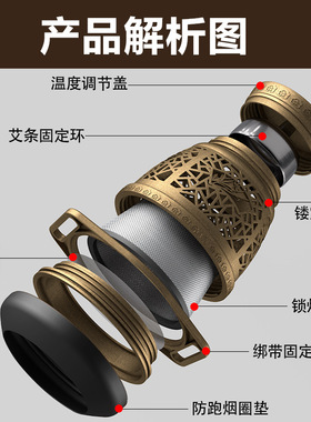 神聪明火无烟熏蒸家用防烫艾灸罐