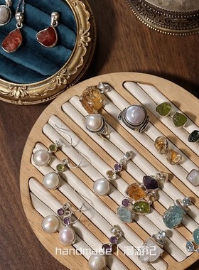 尼泊尔进口原石月光石珍珠吊坠