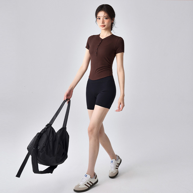 Yoga short-sleeved fitness clothes, tight slimming sports tops