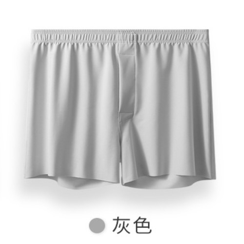 男式无痕冰丝阿罗裤平角裤宽松男士前开口内裤睡裤透气男款短裤头 - 图1