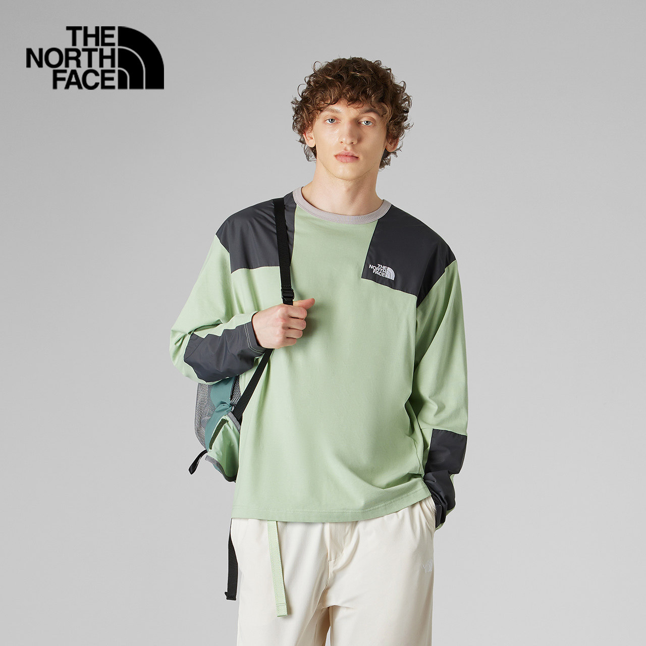 北面UE设计师款男长袖T恤宽松休闲户外春夏新TheNorthFace|8DHA,淘宝优惠券,粉丝福利购,淘宝优惠卷