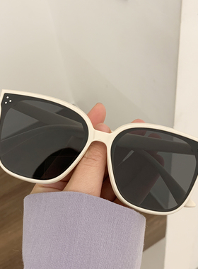 韩版潮超大框方形黑色女街拍墨镜