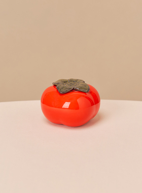 逅里 《喜柿》事事如意迷你柿子摆件乔迁布置装饰摆件 新年礼物