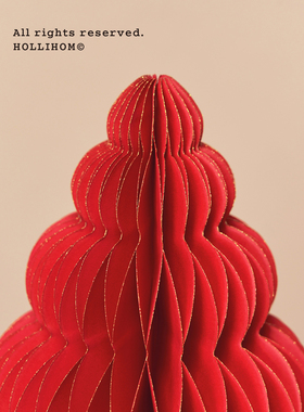 逅里 旺来树 立体折纸工艺摆件 新年红色装饰布置 过年喜庆高级感