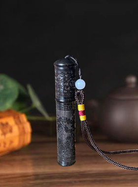 可放经文护身符空心符管项链吊坠