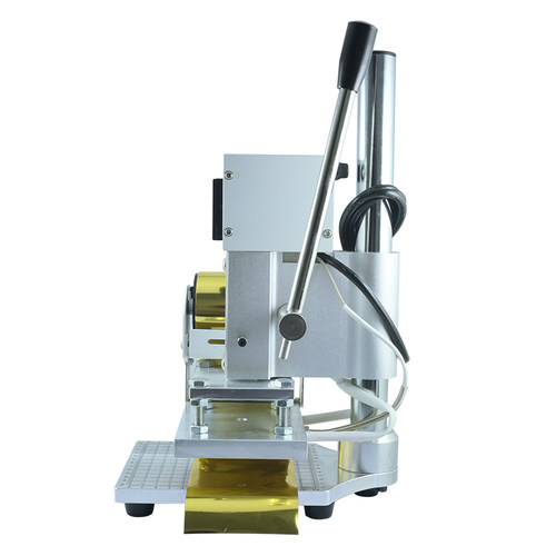 新款数显压标机木头烙印热压机PVC色卡编号PU小型手动皮革烫金机 - 图0