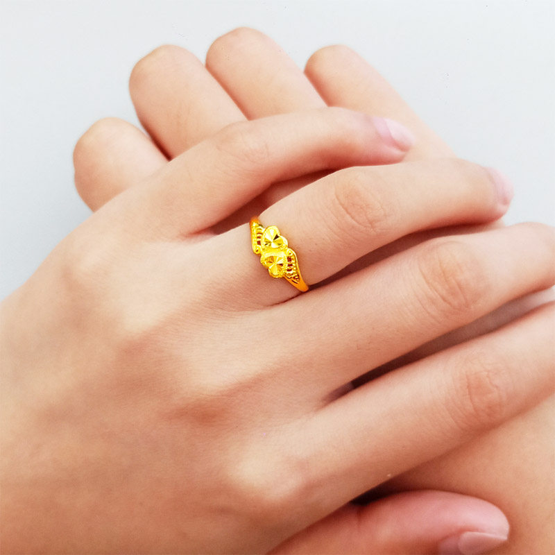 正品女士9999足金纯金首饰指环 千影珠宝手饰