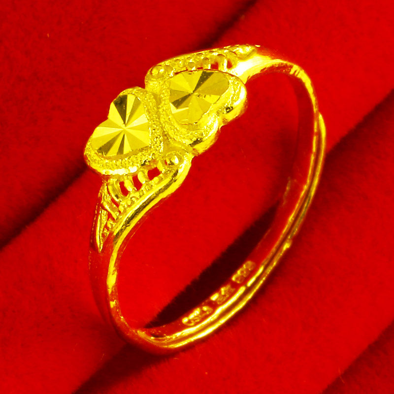 正品女士9999足金纯金首饰指环 千影珠宝手饰