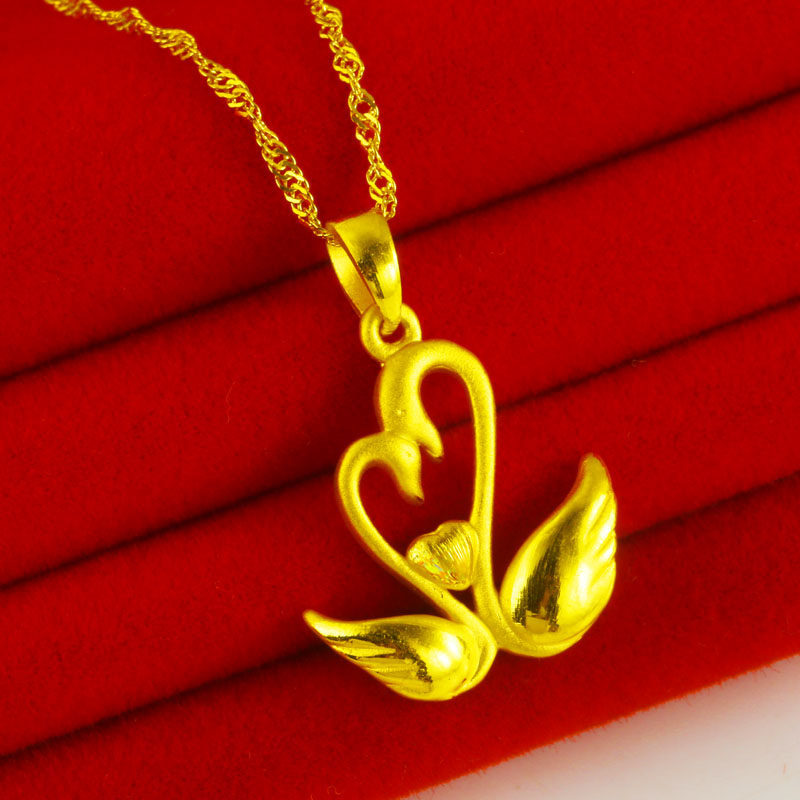 正品女士9999足金凤凰孔雀开屏坠子 千影珠宝颈饰