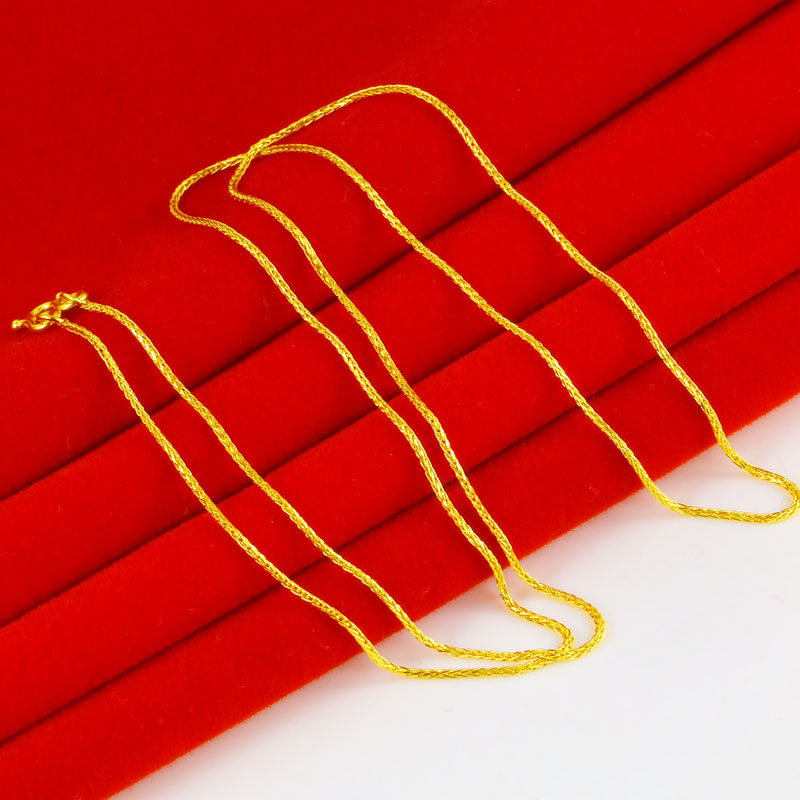 正品女款结实肖邦9999足金结婚项链 千影珠宝颈饰