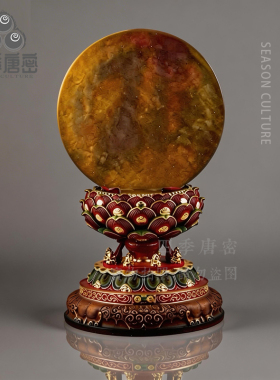 四季唐密 真言宗爱然明王 黄铜精工彩绘贴金 手工彩绘 48cm高度