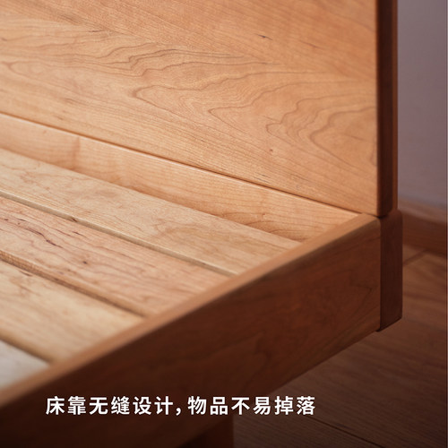 MUMO木墨 林间床 北欧家用主卧室原木风1.5实木1米8单双人床 - 图2