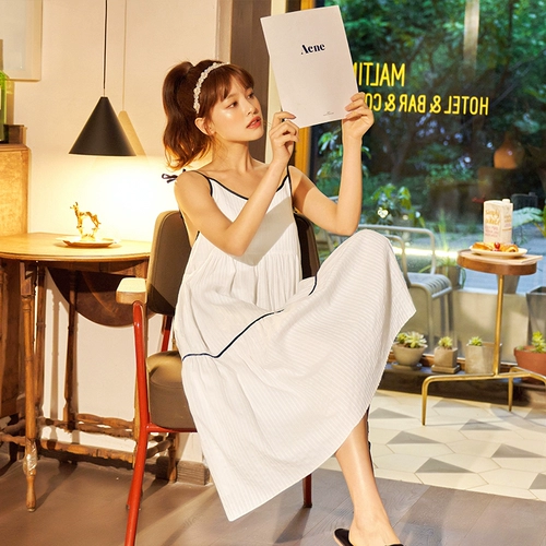 Топ с чашечками, летняя пижама, хлопковая сексуальная длинная милая юбка, эффект подтяжки, коллекция 2022