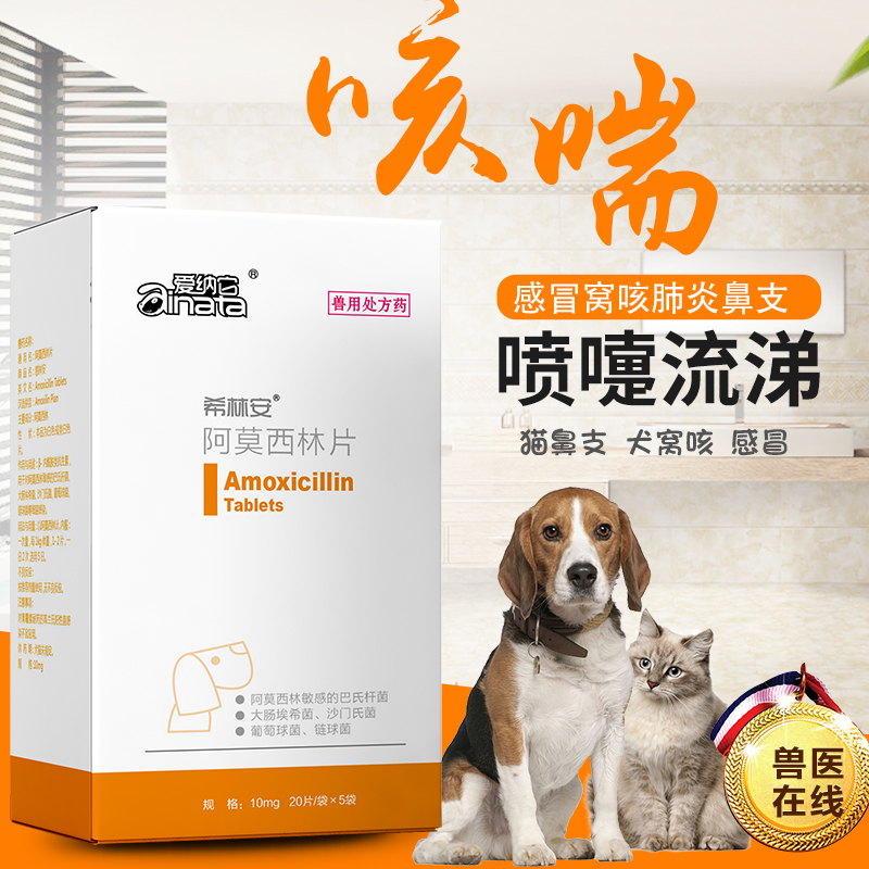 阿莫西林宠物狗狗猫咪消炎药感冒药咳嗽猫鼻支药品幼犬窝咳流鼻涕-图0