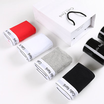 CK Mens Underwear Upmarket Pure Cotton Light Extravagant ANTIBACTERIAL BREATHABLE Breathable Breathable Ty Hip Male Light Lavish Triangle Pants Head Tide