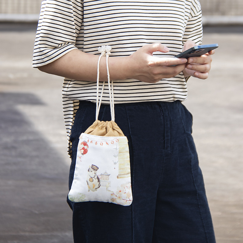 可爱手机包女斜挎迷你小包包2025新款夏天散步轻便手腕布袋零钱包,淘宝优惠券,粉丝福利购,淘宝优惠卷