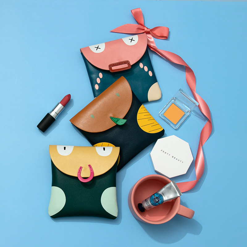 ins卫生巾韩版防水可爱零钱收纳包 趣袋女士包袋