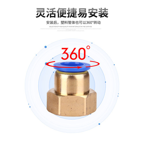 气动元件P快插接头PCF内螺纹直通PCF4-M5/6-01/8-02/10-03/12-04 - 图1