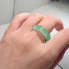 African green ice transparent flower ring can be photographed and selected