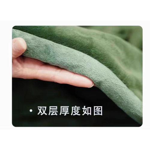 加厚牛奶绒blueberry home珊瑚绒空调毯子休闲空调盖毯军绿色毛毯 - 图2