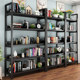 Bookshelf rack living room floor-to-ceiling combination steel wood iron cabinet shelf multi-layer storage shelf simple storage rack