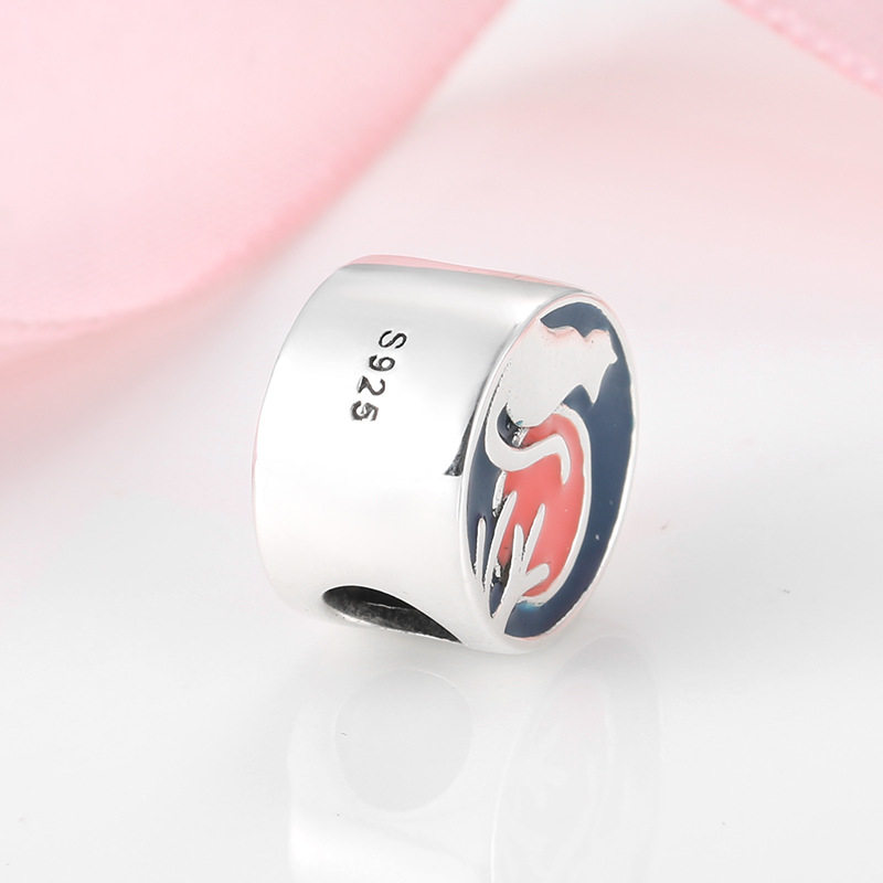 S925纯银珠子创意猫咪望月元素系列串珠吊坠 手链DIY银饰配件散珠,淘宝优惠券,粉丝福利购,淘宝优惠卷