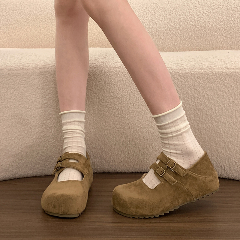 复古黄色内增高勃肯鞋女2026春季新款两穿配裙子单鞋厚底玛丽珍鞋,淘宝优惠券,粉丝福利购,淘宝优惠卷