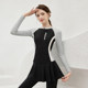 Women's high-end conservative long-sleeved swimsuit