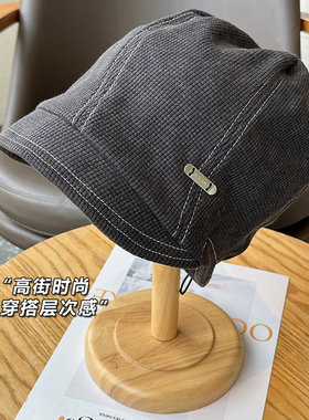 日系慵懒风堆堆帽女潮酷个性包头帽秋冬保暖护耳短檐冷帽套头帽男