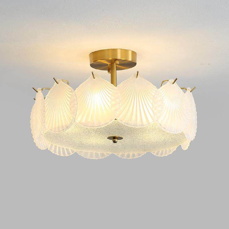 新款客厅水晶玻璃吸顶灯网红浪漫贝壳水晶吸顶灯现代公主房卧室灯,淘宝优惠券,粉丝福利购,淘宝优惠卷