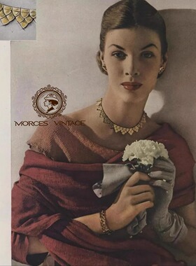 40年代TRIFARI美人鱼尾鳞片项链