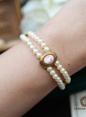 1928品牌浮雕仿珍珠项链手链耳钩