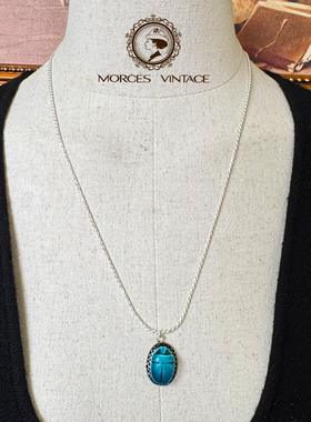 40年代埃及圣甲虫陶瓷浮雕吊坠