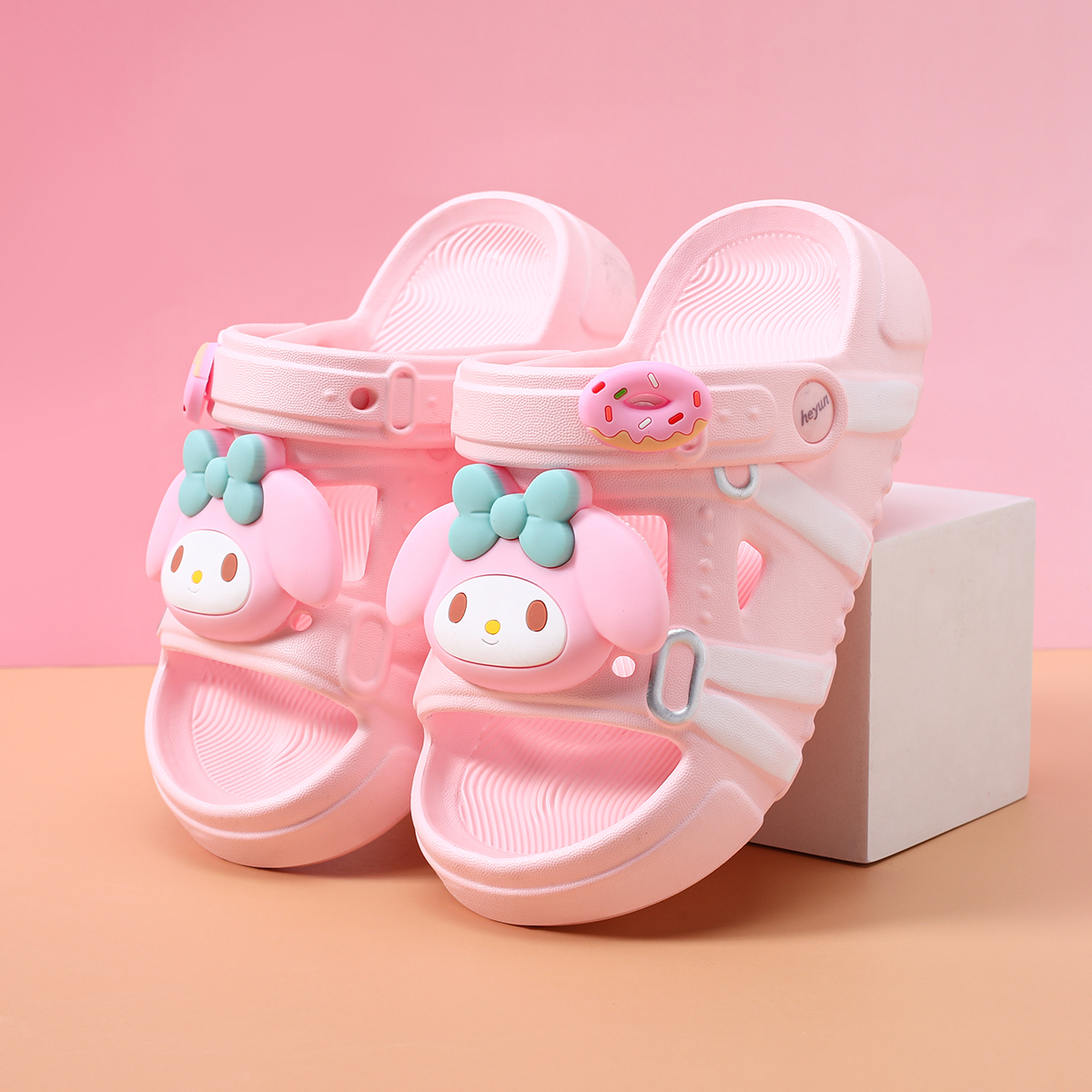 美乐蒂女童拖鞋儿童凉拖鞋可爱宝宝夏季防滑软底女孩凉拖鞋踩屎感 - 图0
