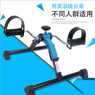坐着训练脚踏车家用腿部训练器办公室可折叠脚踩健身器简易踏步机 - 图0