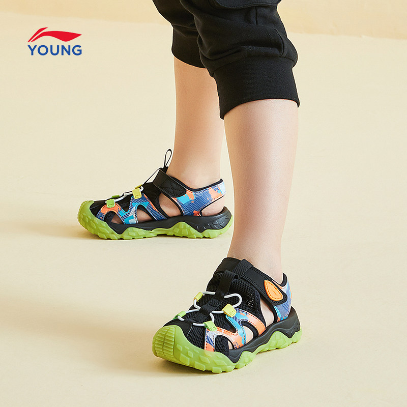 李宁凉鞋2023新款男小童包头童鞋 liningkids凉鞋