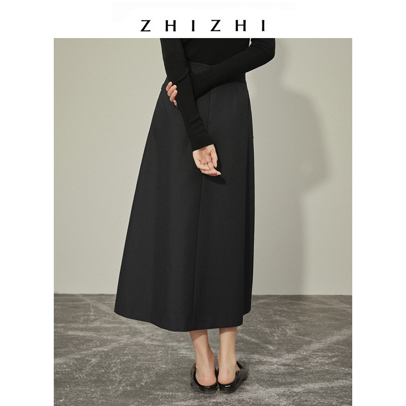 zhizhi致知夜月a字2021秋冬半身裙 致知服饰半身裙