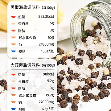 【鲨鱼菲特】黑胡椒海盐调味料155g[5元优惠券]-寻折猪