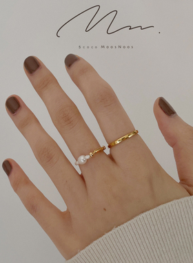 moos不掉色钻石切割波光粼粼戒指