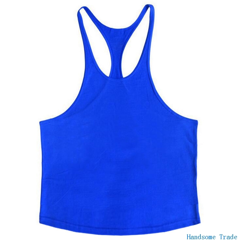 Y Back Gym Stringer Tank Top Men Cotton Vest男工字背心细带棉 - 图3