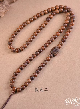 简约佛牌链子鸡翅木佛牌项链唐卡配链吊坠绳新中式民族风