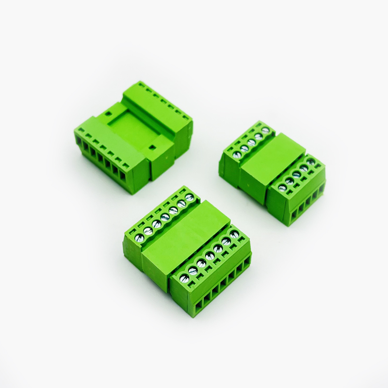 2EDGRK-2.54MM微型绿色接线端子免焊插拔式15EDGKP空中对接公母整