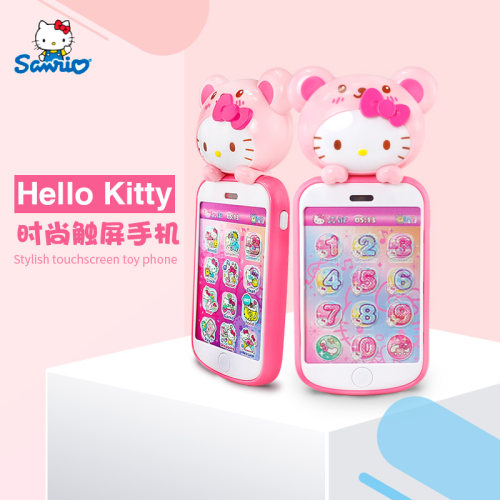 hello凯蒂猫儿童玩具手机女孩仿真触摸屏音乐电话宝宝益智 - 图1