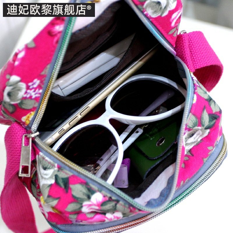 斜背包中老年单肩包老人家零钱包 迪妃欧黎女士包袋