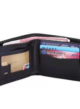 男士钱包 多功能短款钱包 PV革磁扣零钱包创意礼品