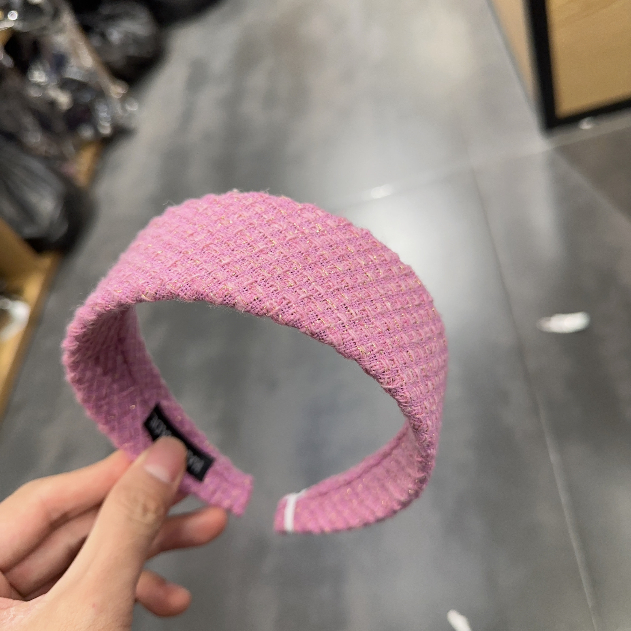 日韩简约粉色编织发箍女法式复古高颅顶压发卡宽边头箍优雅发饰,淘宝优惠券,粉丝福利购,淘宝优惠卷