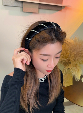 发箍气质简约精致高颅顶丝绒发卡