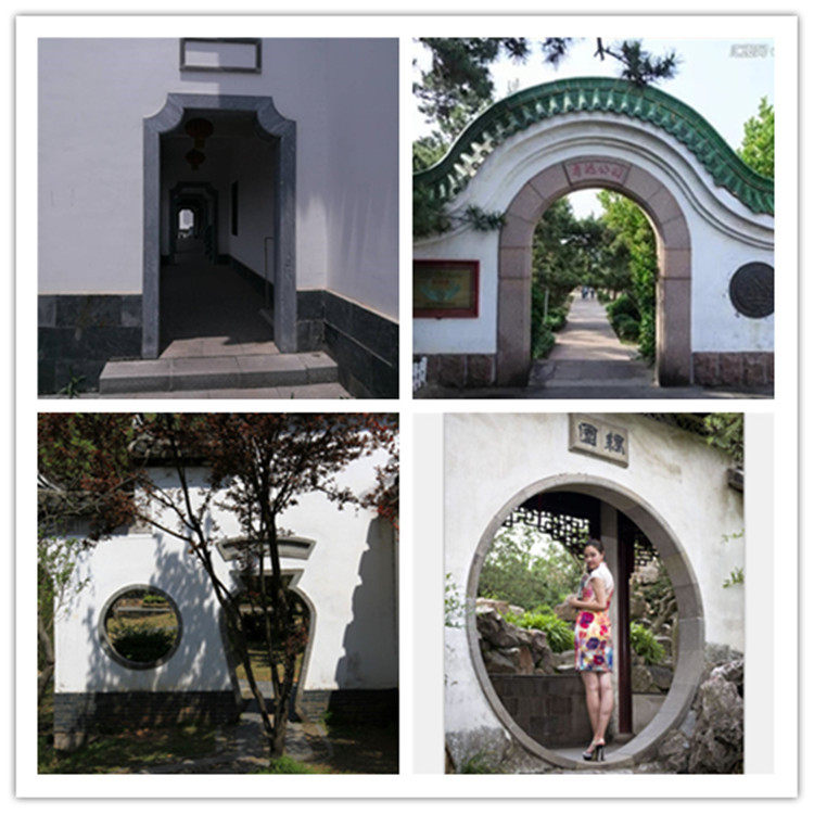 庭院中式拱形门图片,新中式拱形门花格图片,中式庭院拱门图_大山谷图库