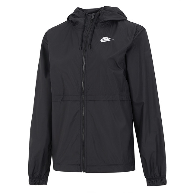 Nike Nike Black Jacket Women's Genuine New Sportswear Top Hooded Casual Windproof Jacket DM6180